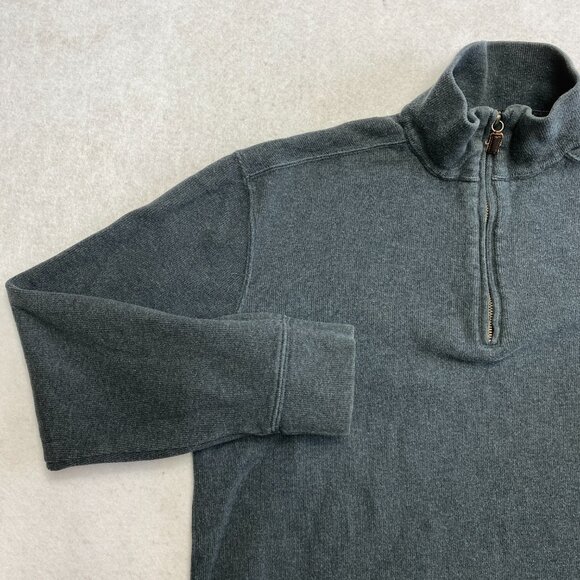 Vintage Polo Ralph Lauren Sweatshirt Men's S Gray Red Pony 1/4 Zip Pullover 90s - Picture 5 of 9